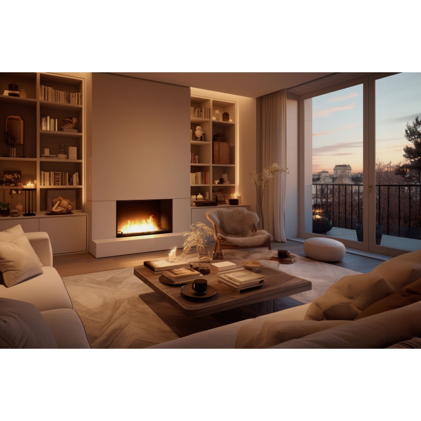InFire - Indbygget biopejs 49,4x84,4 cm 3,5kW sort