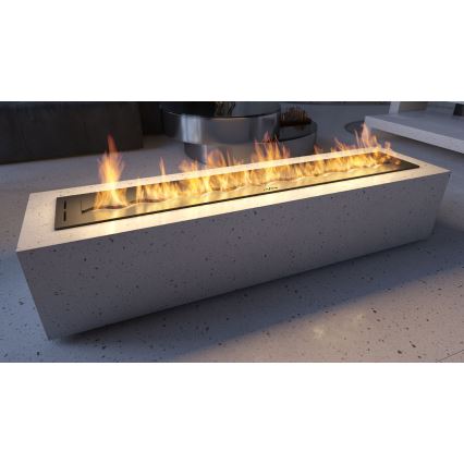 InFire - Indbygget biopejs 7,5x120 cm 7kW sort