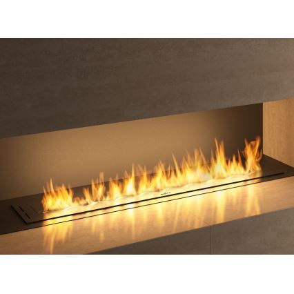 InFire - Indbygget biopejs 7,5x120 cm 7kW sort
