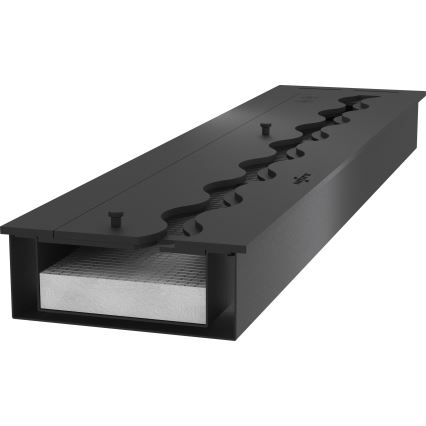 InFire - Indbygget biopejs 7,5x120 cm 7kW sort