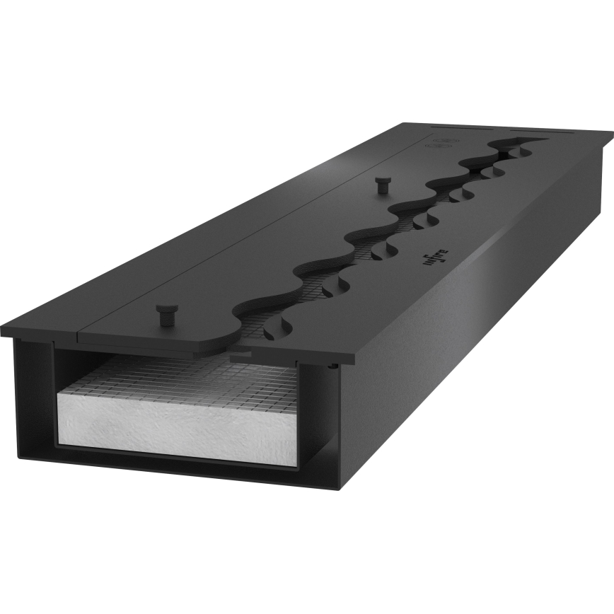 InFire - Indbygget biopejs 7,5x120 cm 7kW sort