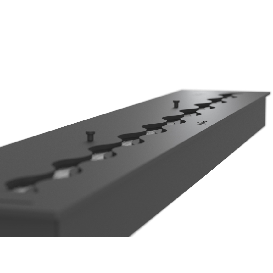 InFire - Indbygget biopejs 7,5x120 cm 7kW sort