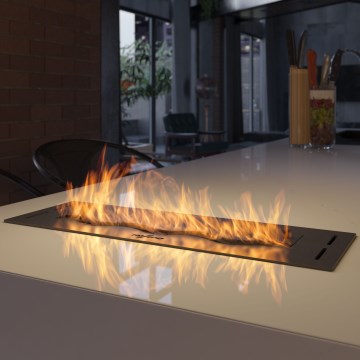 InFire - Indbygget biopejs 7,5x50 cm 3,5kW sort