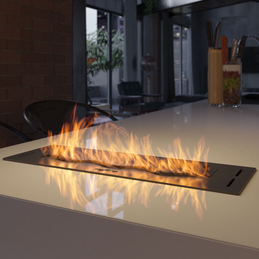 InFire - Indbygget biopejs 7,5x50 cm 3,5kW sort