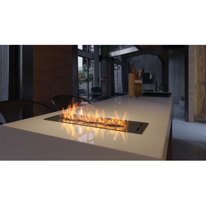 InFire - Indbygget biopejs 7,5x50 cm 3,5kW sort