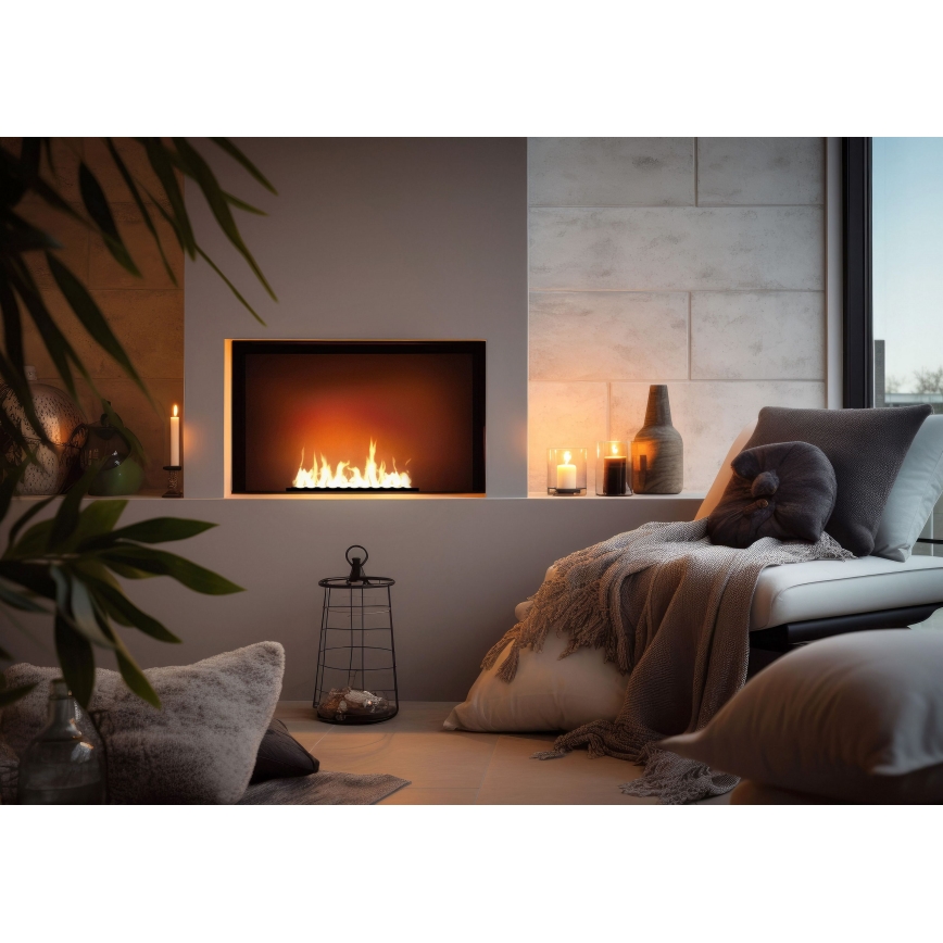 InFire - Indbygget biopejs 7,5x50 cm 3,5kW sort