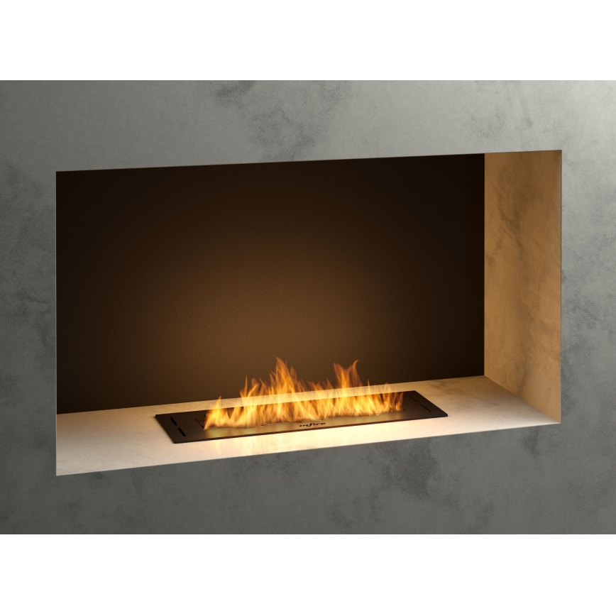 InFire - Indbygget biopejs 7,5x50 cm 3,5kW sort