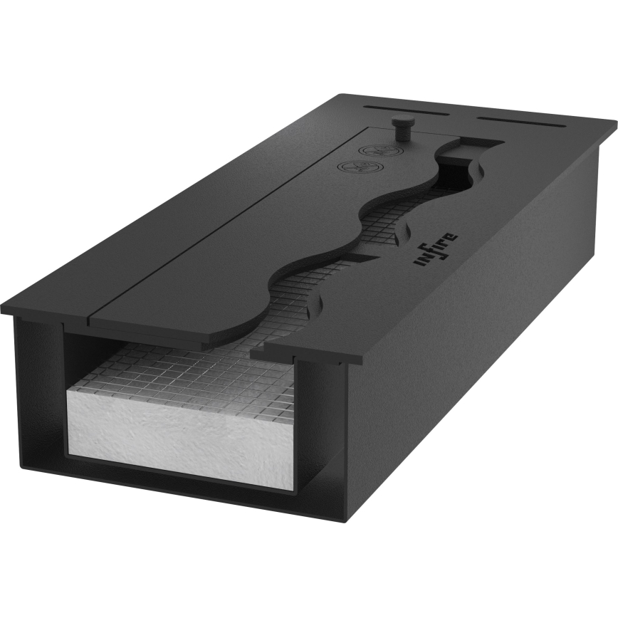InFire - Indbygget biopejs 7,5x50 cm 3,5kW sort