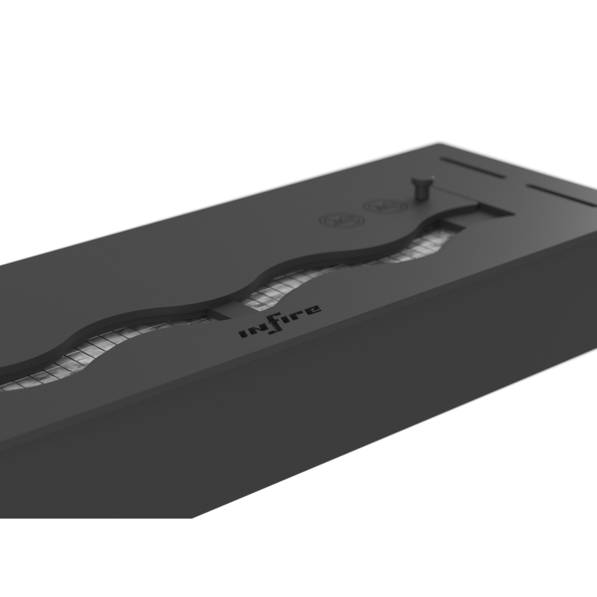 InFire - Indbygget biopejs 7,5x50 cm 3,5kW sort