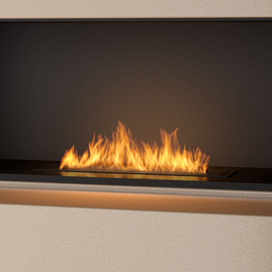 InFire - Indbygget biopejs 7,5x60 cm 3,5kW sort