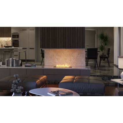 InFire - Indbygget biopejs 7,5x60 cm 3,5kW sort