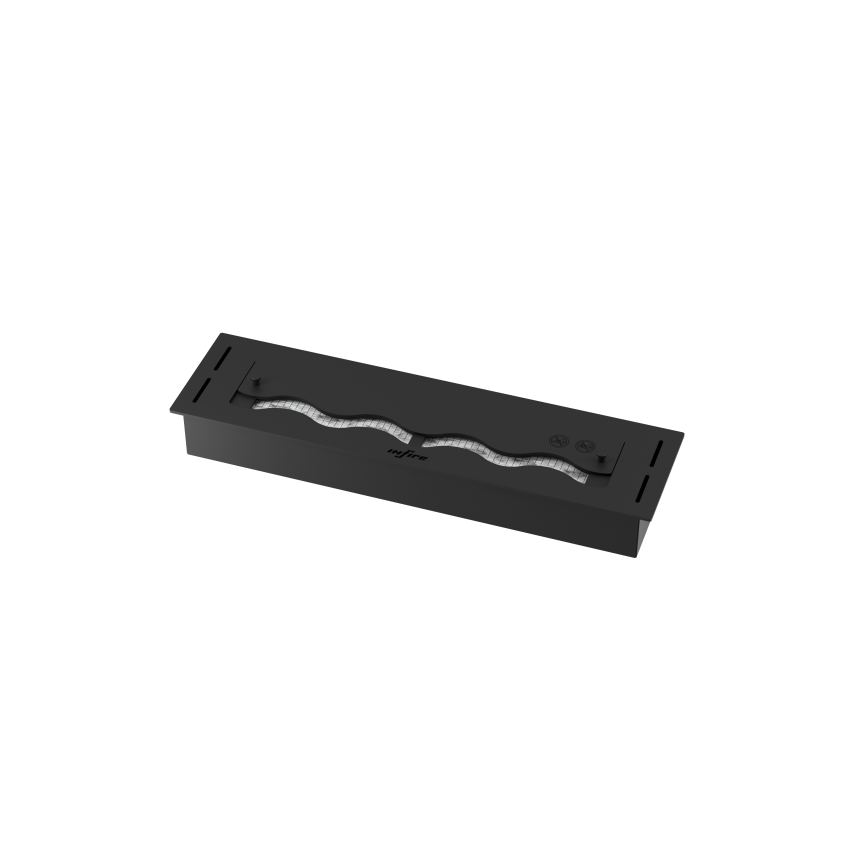 InFire - Indbygget biopejs 7,5x60 cm 3,5kW sort