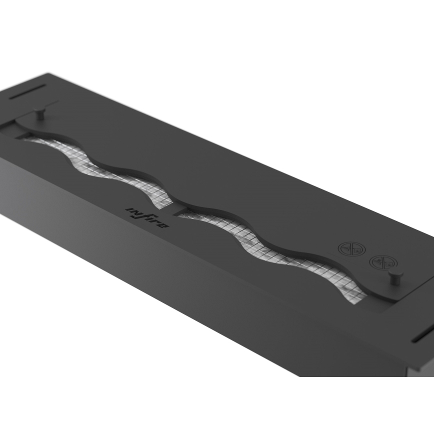InFire - Indbygget biopejs 7,5x60 cm 3,5kW sort