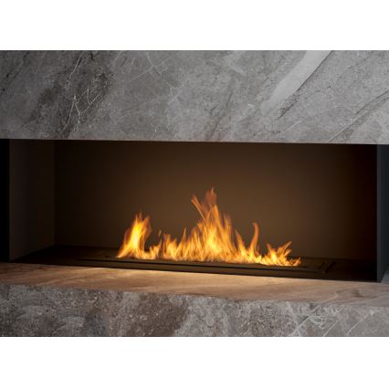 InFire - Indbygget biopejs 7,5x80 cm 6kW sort