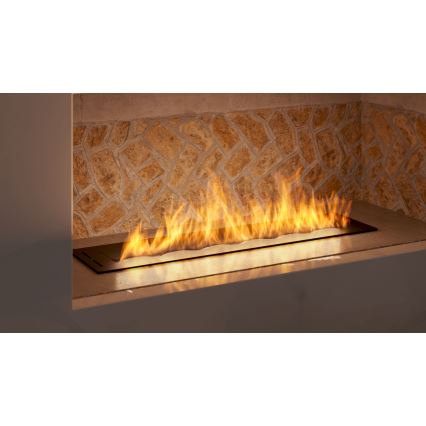 InFire - Indbygget biopejs 7,5x80 cm 6kW sort