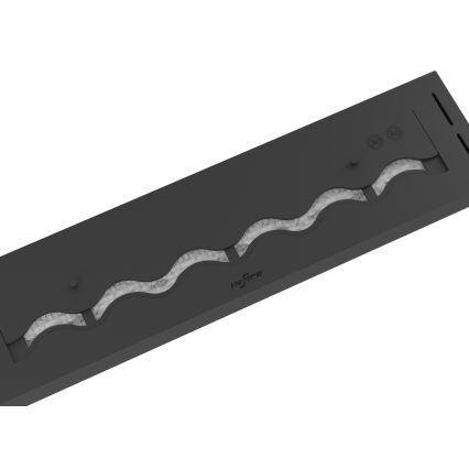 InFire - Indbygget biopejs 7,5x80 cm 6kW sort