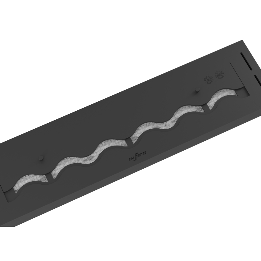 InFire - Indbygget biopejs 7,5x80 cm 6kW sort