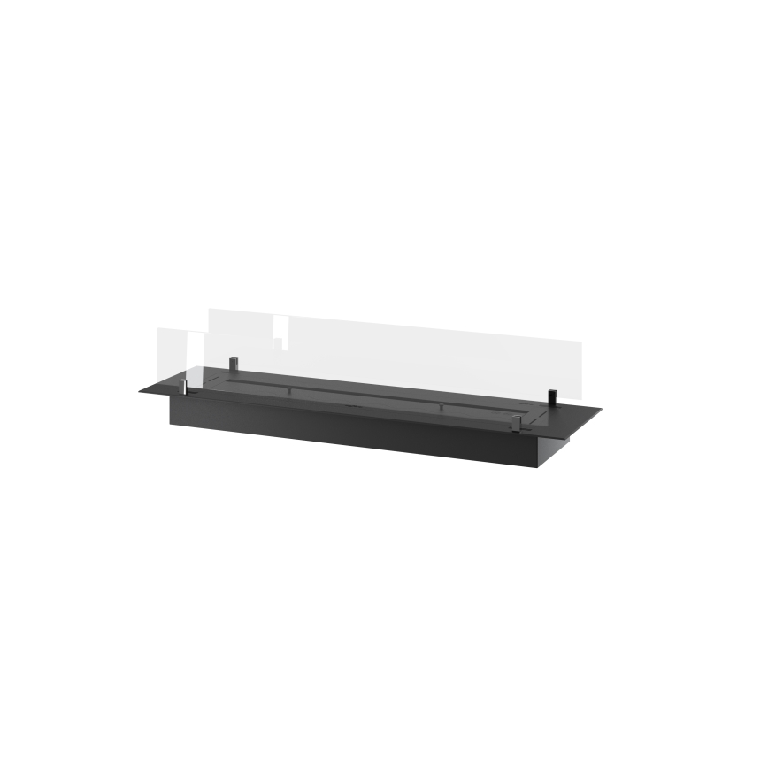 InFire - Indbygget Biopejs 8,5x120 cm 6kW sort