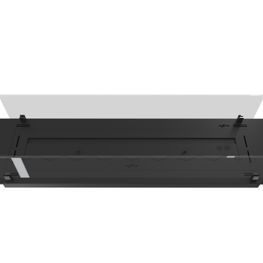 InFire - Indbygget Biopejs 8,5x120 cm 6kW sort