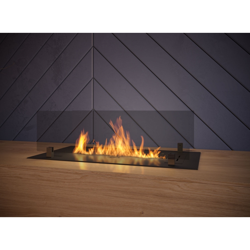 InFire - Indbygget biopejs 8,5x60 cm 3,5kW sort