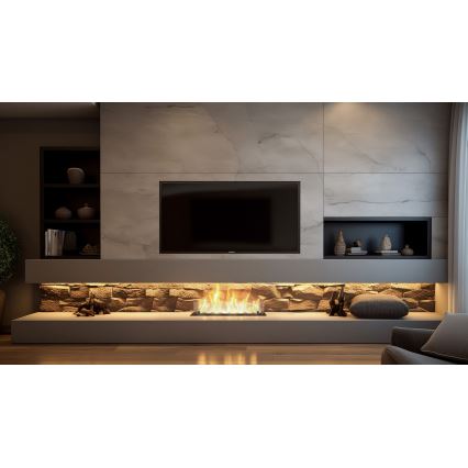 InFire - Indbygget biopejs 8,5x60 cm 3,5kW sort