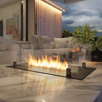InFire - Indbygget Biopejs 8,5x80 cm 3,5kW sort