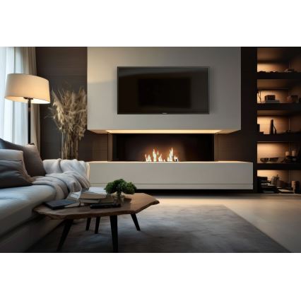 InFire - Indbygget Biopejs 8,5x80 cm 3,5kW sort