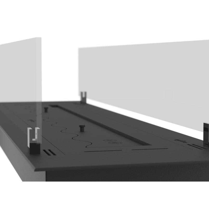 InFire - Indbygget Biopejs 8,5x80 cm 3,5kW sort