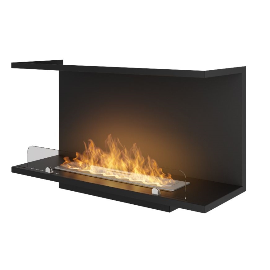 InFire - Indbygget biopejs 80x45 cm 3kW sort