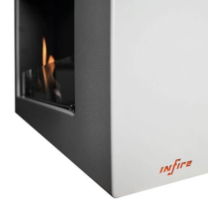 InFire - Væghængt biopejs 120x56 cm 3kW hvid