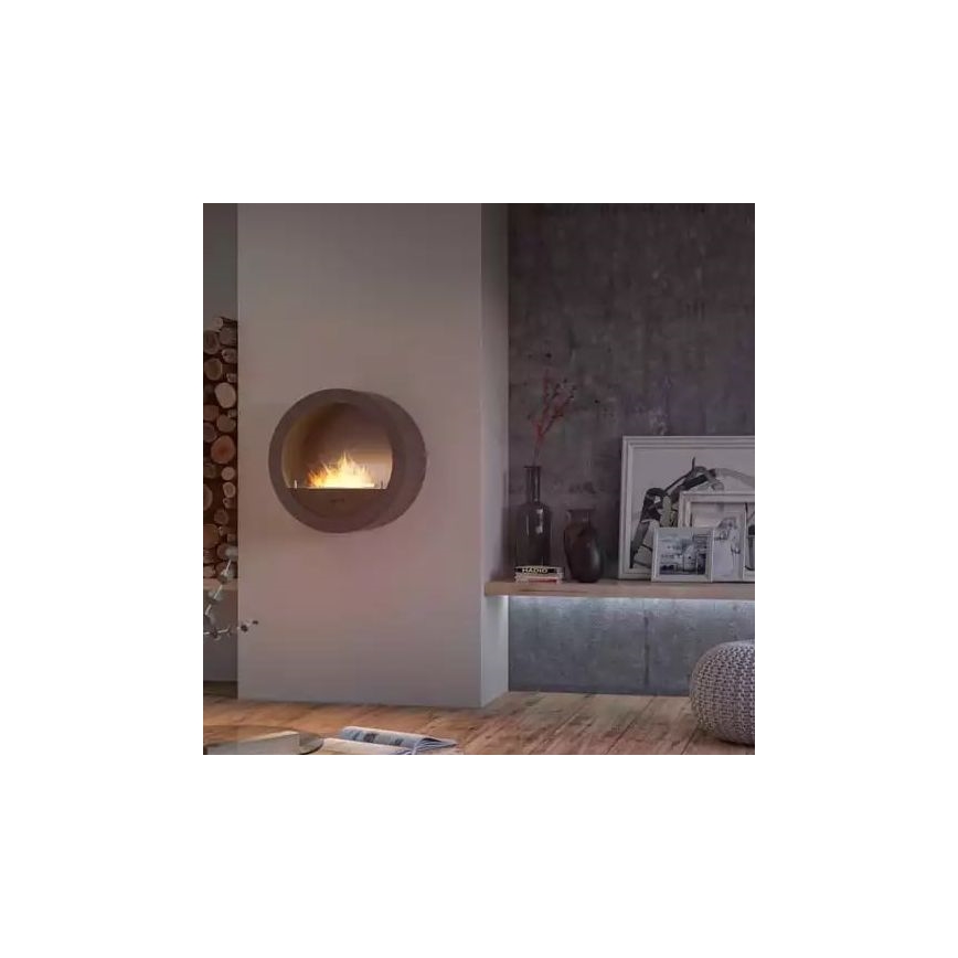 InFire - Væghængt biopejs diam. 70 cm 3kW sort