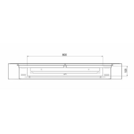 InFire - Vægmonteret BIO pejs 120x56 cm 3 kW hvid