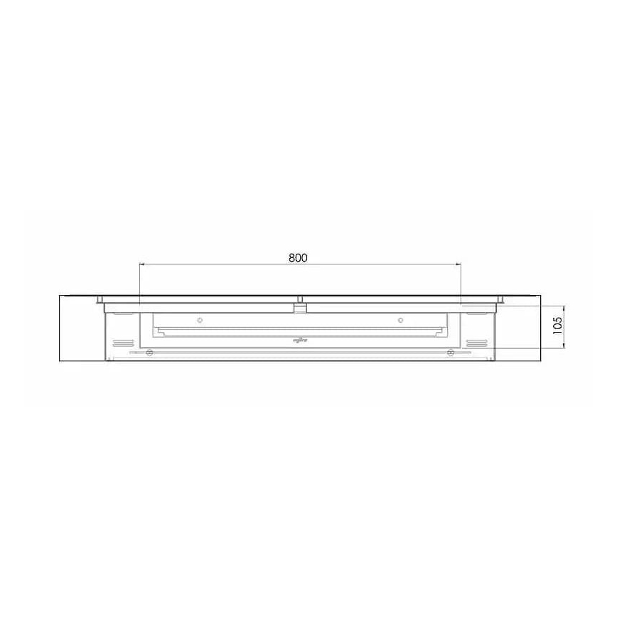 InFire - Vægmonteret BIO pejs 120x56 cm 3 kW hvid