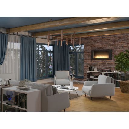 InFire - Vægmonteret BIO pejs 120x56 cm 3 kW sort