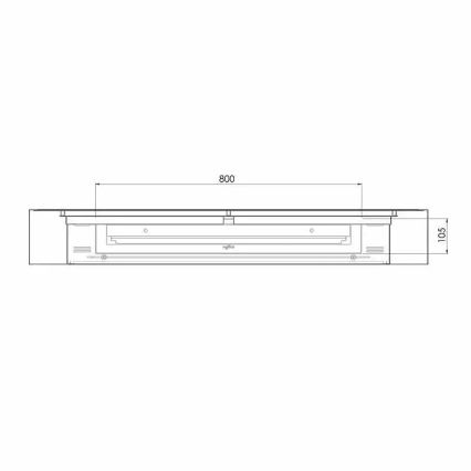 InFire - Vægmonteret BIO pejs 120x56 cm 3 kW sort