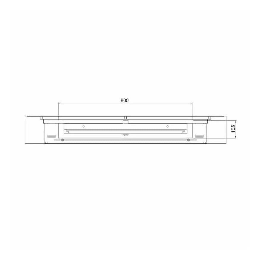 InFire - Vægmonteret BIO pejs 120x56 cm 3 kW sort