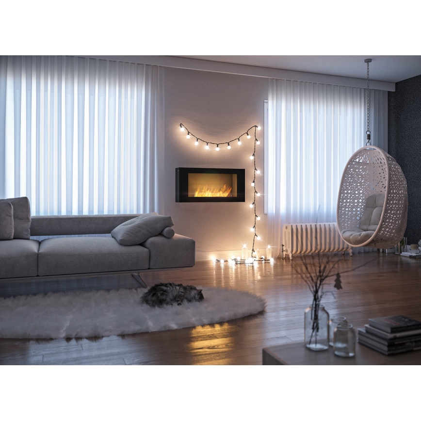 InFire - Vægmonteret BIO pejs 44x91 cm 3 kW sort