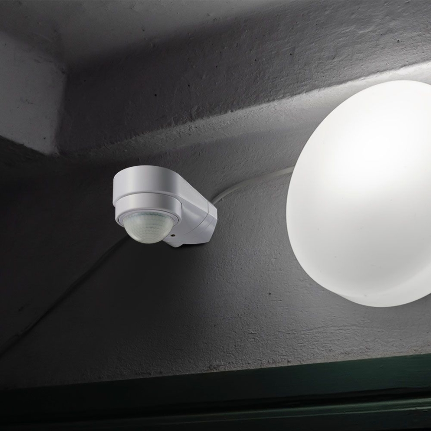 Infrarød bevægelsessensor udendørs 240° 600W/230V IP65 hvid