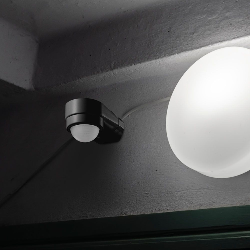 Infrarød bevægelsessensor udendørs 240° 600W/230V IP65 sort