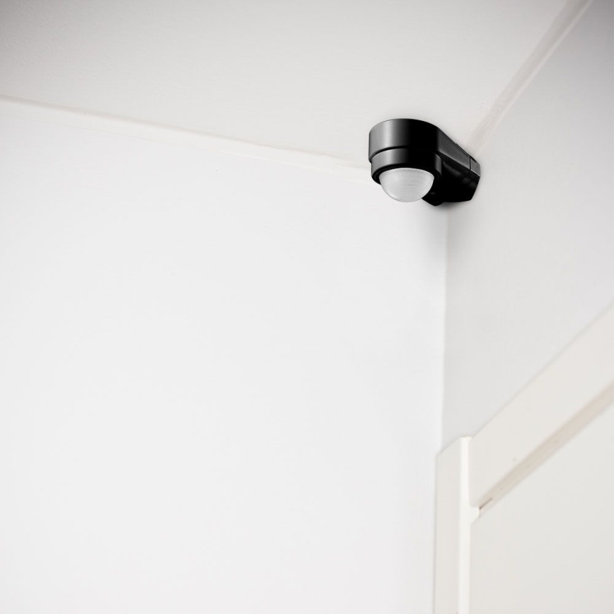 Infrarød bevægelsessensor udendørs 240° 600W/230V IP65 sort