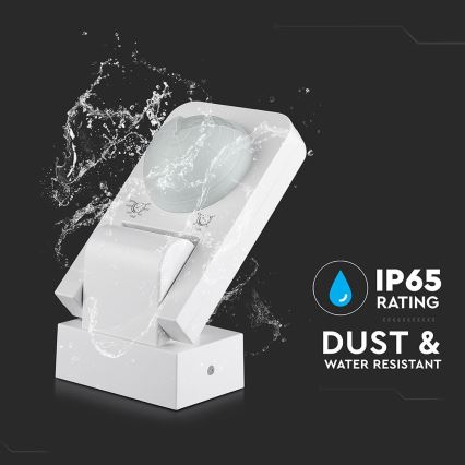 Infrarød bevægelsessensor udendørs 360° 1000W/230V IP65 hvid
