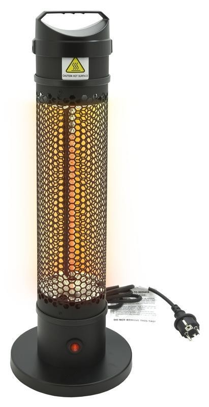 Infrarød gulvvarmer 1000W/230V IP44 sort