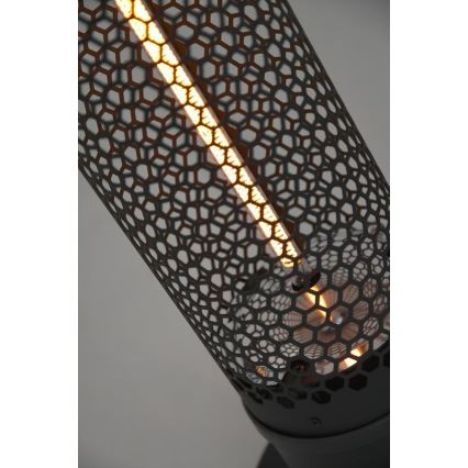 Infrarød gulvvarmer 1000W/230V IP44 sort