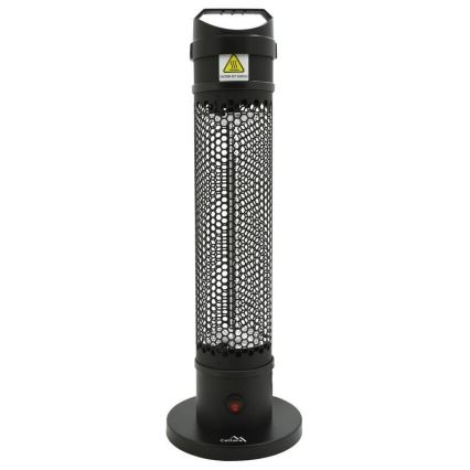 Infrarød gulvvarmer 1000W/230V IP44 sort