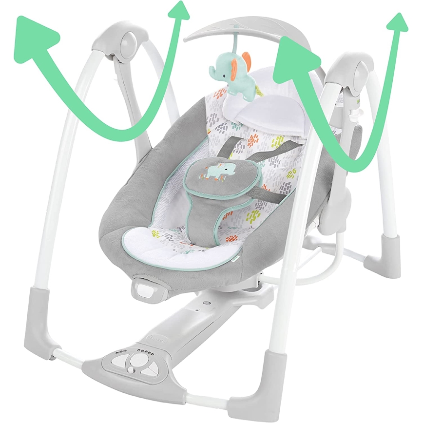 Ingenuity - Babygynge med vibration og musik 2-i-1 WIMBERLY 4xD + 1xC