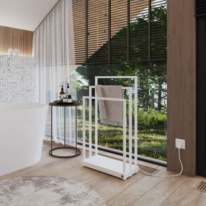 Instal Projekt - Elektrisk håndklædetørrer MOBE 105W 90x50 cm hvid