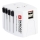 International rejseadapter 230V + 2x USB-porte