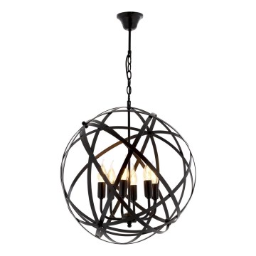 IRONBALL Pendellampe 6xE27/40W/230V sort
