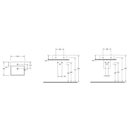 Isvea - PURITY håndvask til bordplade 50x42 cm keramik/hvid
