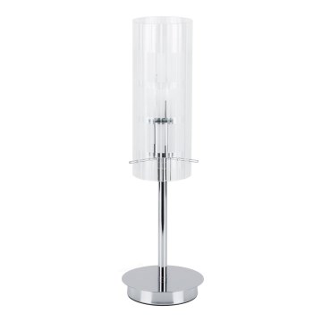 ITALUX - Bordlampe MAX 1xE27/60W/230V skinnende krom/transparent